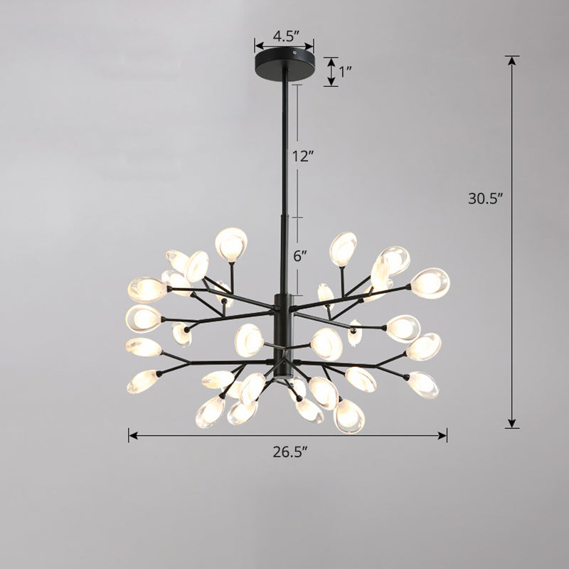 Tree Branches Living Room Ceiling Lamp Acrylic Minimalist LED Chandelier Pendant Light Clearhalo 'Ceiling Lights' 'Chandeliers' 'Modern Chandeliers' 'Modern' Lighting' 2460729