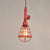 Single Bulb Shaped Cage Pendant Light Industrial Metal Suspension Light Fixture with Red Valve Deco Red Clearhalo 'Art Deco Pendants' 'Black' 'Cast Iron' 'Ceiling Lights' 'Ceramic' 'Crystal' 'Industrial Pendants' 'Industrial' 'Metal' 'Middle Century Pendants' 'Pendant Lights' 'Pendants' 'Rustic Pendants' 'Tiffany' Lighting' 2460904