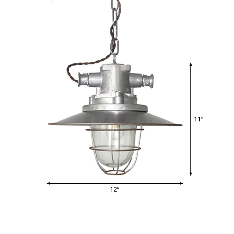 Single Shaded Suspension Lighting Industrial Metal Pendant Ceiling Lamp for Bistro Clearhalo 'Art Deco Pendants' 'Black' 'Cast Iron' 'Ceiling Lights' 'Ceramic' 'Crystal' 'Industrial Pendants' 'Industrial' 'Metal' 'Middle Century Pendants' 'Pendant Lights' 'Pendants' 'Rustic Pendants' 'Tiffany' Lighting' 2460917