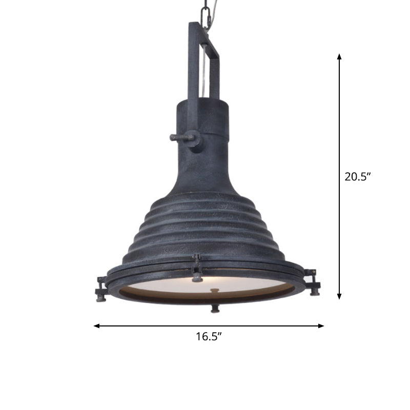 Single Shaded Suspension Lighting Industrial Metal Pendant Ceiling Lamp for Bistro Clearhalo 'Art Deco Pendants' 'Black' 'Cast Iron' 'Ceiling Lights' 'Ceramic' 'Crystal' 'Industrial Pendants' 'Industrial' 'Metal' 'Middle Century Pendants' 'Pendant Lights' 'Pendants' 'Rustic Pendants' 'Tiffany' Lighting' 2460919