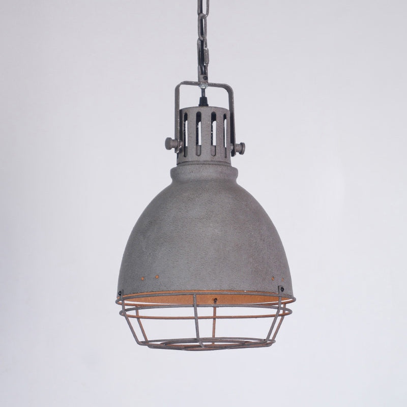 Single Shaded Suspension Lighting Industrial Metal Pendant Ceiling Lamp for Bistro Taupe Clearhalo 'Art Deco Pendants' 'Black' 'Cast Iron' 'Ceiling Lights' 'Ceramic' 'Crystal' 'Industrial Pendants' 'Industrial' 'Metal' 'Middle Century Pendants' 'Pendant Lights' 'Pendants' 'Rustic Pendants' 'Tiffany' Lighting' 2460924
