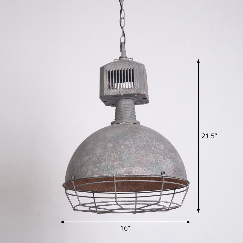 Single Shaded Suspension Lighting Industrial Metal Pendant Ceiling Lamp for Bistro Clearhalo 'Art Deco Pendants' 'Black' 'Cast Iron' 'Ceiling Lights' 'Ceramic' 'Crystal' 'Industrial Pendants' 'Industrial' 'Metal' 'Middle Century Pendants' 'Pendant Lights' 'Pendants' 'Rustic Pendants' 'Tiffany' Lighting' 2460931