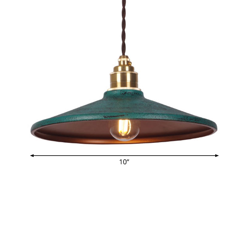 Single Shaded Suspension Lighting Industrial Metal Pendant Ceiling Lamp for Bistro Clearhalo 'Art Deco Pendants' 'Black' 'Cast Iron' 'Ceiling Lights' 'Ceramic' 'Crystal' 'Industrial Pendants' 'Industrial' 'Metal' 'Middle Century Pendants' 'Pendant Lights' 'Pendants' 'Rustic Pendants' 'Tiffany' Lighting' 2460937