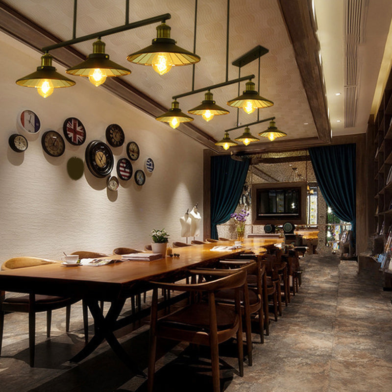 Cone Shade Restaurant Island Lamp Warehouse Style Metal 3 Heads Black Pendant Light Clearhalo 'Ceiling Lights' 'Island Lights' Lighting' 2461007