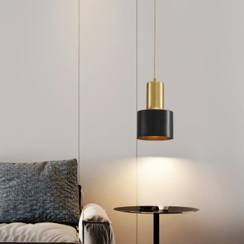 Postmodern Grenade Shaped Suspension Lamp Metal 1 Bulb Living Room Pendulum Light Gold-Black Clearhalo 'Ceiling Lights' 'Modern Pendants' 'Modern' 'Pendant Lights' 'Pendants' Lighting' 2461070