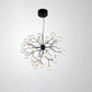 Minimalist Molecule Chandelier Double Glass Living Room Suspension Lighting Fixture 45 Black Clearhalo 'Ceiling Lights' 'Chandeliers' 'Modern Chandeliers' 'Modern' Lighting' 2461151