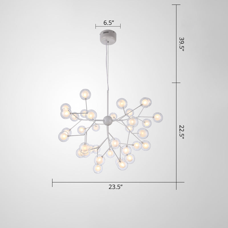 Minimalist Molecule Chandelier Double Glass Living Room Suspension Lighting Fixture Clearhalo 'Ceiling Lights' 'Chandeliers' 'Modern Chandeliers' 'Modern' Lighting' 2461166