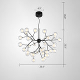 Minimalist Molecule Chandelier Double Glass Living Room Suspension Lighting Fixture Clearhalo 'Ceiling Lights' 'Chandeliers' 'Modern Chandeliers' 'Modern' Lighting' 2461167