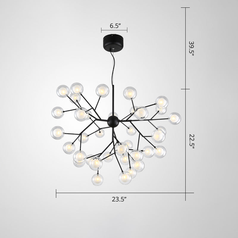 Minimalist Molecule Chandelier Double Glass Living Room Suspension Lighting Fixture Clearhalo 'Ceiling Lights' 'Chandeliers' 'Modern Chandeliers' 'Modern' Lighting' 2461168