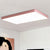 Macaron Rectangular Flush Mount Light Acrylic Living Room LED Ceiling Mount Light Fixture - Pink - Clearhalo - 'Ceiling Lights' - 'Close To Ceiling Lights' - 'Close to ceiling' - 'Flush mount' - Lighting' - 2461245