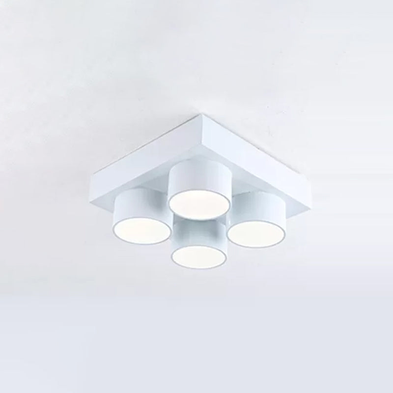 Toy Brick Kindergarten Flush Ceiling Light Metal Creative Kids LED Flush Mount Fixture White Clearhalo 'Ceiling Lights' 'Close To Ceiling Lights' 'Close to ceiling' 'Flush mount' Lighting' 2461268