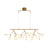 Minimalist 27-Bulb Island Light Brass Finish Branch Hanging Lamp with Glass Shade White Clearhalo 'Ceiling Lights' 'Island Lights' Lighting' 2461297