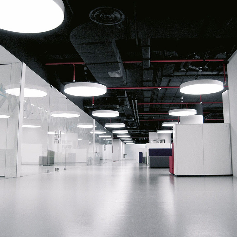 Round LED Pendulum Light Simple Style Metallic Pendant Lighting Fixture for Office Clearhalo 'Ceiling Lights' 'Modern Pendants' 'Modern' 'Pendant Lights' 'Pendants' Lighting' 2461311