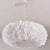 Donut Shaped Pendant Lamp Simple Style Feather Bedroom Ceiling Chandelier in White White Clearhalo 'Ceiling Lights' 'Chandeliers' 'Modern Chandeliers' 'Modern' Lighting' 2461383