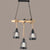 Wood Hanging Island Light Farmhouse Metal Bottle Shaped Cage Pendant Lamp for Restaurant 3 Wood Clearhalo 'Ceiling Lights' 'Island Lights' Lighting' 2461418