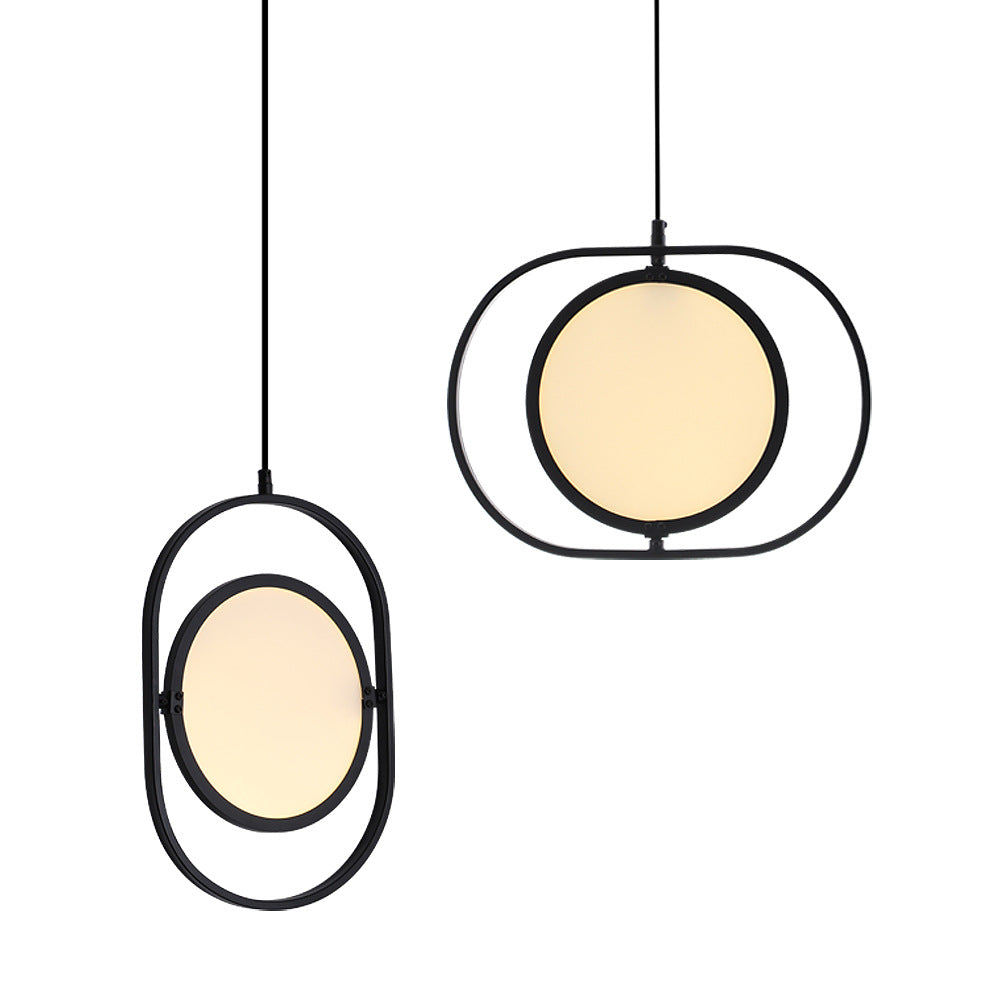 Oblong Bedside LED Pendant Lamp Acrylic Minimalistic Hanging Light Fixture in Black Clearhalo 'Ceiling Lights' 'Modern Pendants' 'Modern' 'Pendant Lights' 'Pendants' Lighting' 2461501