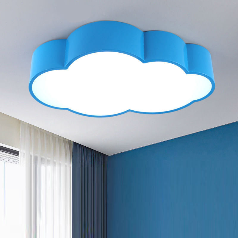 Cloud Shaped Bedroom Ceiling Mount Lamp Acrylic Cartoon LED Flush Mount Lighting Fixture Blue Clearhalo 'Ceiling Lights' 'Close To Ceiling Lights' 'Close to ceiling' 'Flush mount' Lighting' 2461705