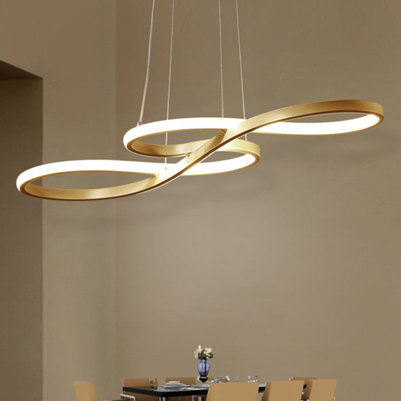 Metal Musical Note Shaped Suspension Lamp Simplicity LED Pendant Chandelier over Table Clearhalo 'Ceiling Lights' 'Modern Pendants' 'Modern' 'Pendant Lights' 'Pendants' Lighting' 2461733