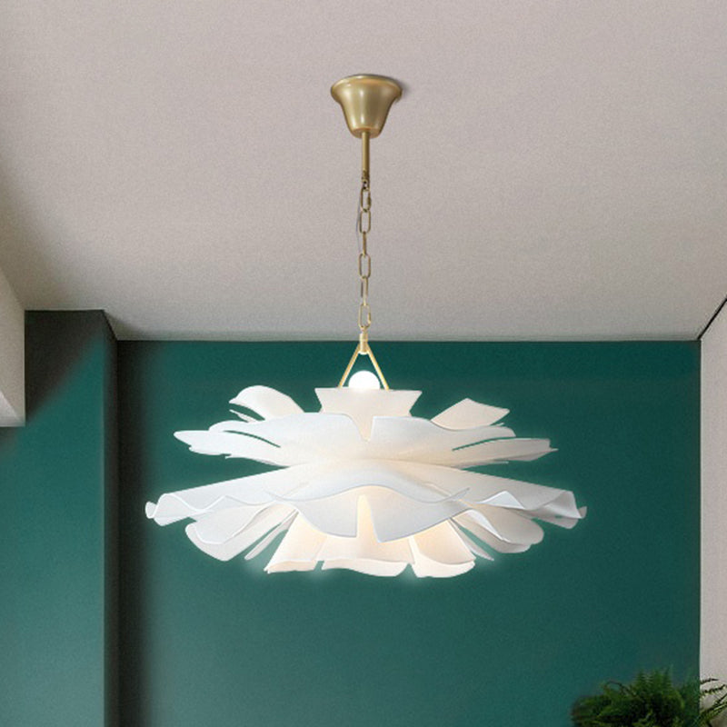 Acrylic Flower Pendant Lighting Minimalist 2-Light Hanging Ceiling Light for Living Room Clearhalo 'Ceiling Lights' 'Modern Pendants' 'Modern' 'Pendant Lights' 'Pendants' Lighting' 2461739