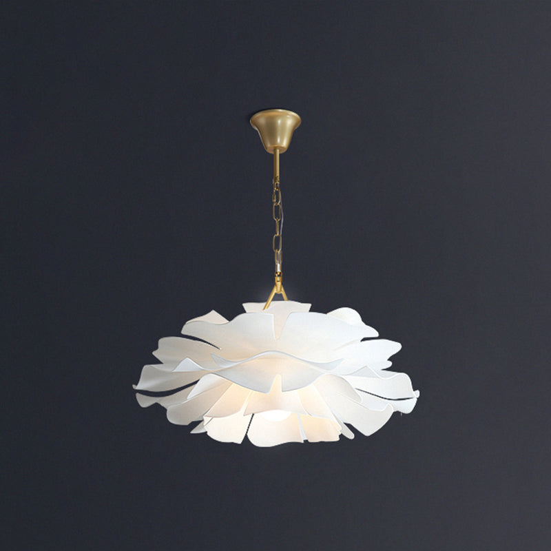 Acrylic Flower Pendant Lighting Minimalist 2-Light Hanging Ceiling Light for Living Room Gold 23.5" Clearhalo 'Ceiling Lights' 'Modern Pendants' 'Modern' 'Pendant Lights' 'Pendants' Lighting' 2461740