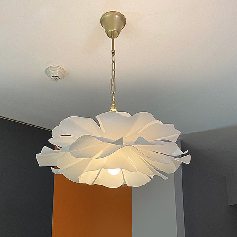 Acrylic Flower Pendant Lighting Minimalist 2-Light Hanging Ceiling Light for Living Room Clearhalo 'Ceiling Lights' 'Modern Pendants' 'Modern' 'Pendant Lights' 'Pendants' Lighting' 2461742