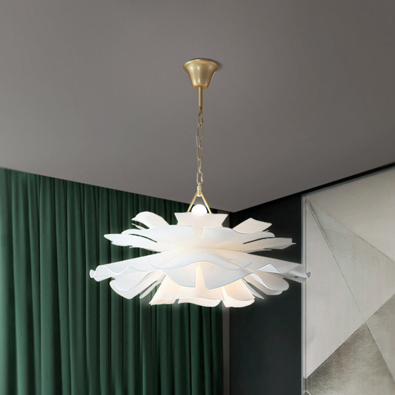 Acrylic Flower Pendant Lighting Minimalist 2-Light Hanging Ceiling Light for Living Room Clearhalo 'Ceiling Lights' 'Modern Pendants' 'Modern' 'Pendant Lights' 'Pendants' Lighting' 2461746