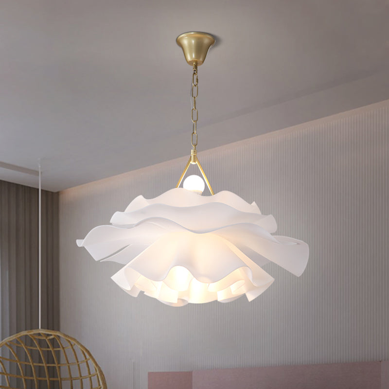 Acrylic Flower Pendant Lighting Minimalist 2-Light Hanging Ceiling Light for Living Room Clearhalo 'Ceiling Lights' 'Modern Pendants' 'Modern' 'Pendant Lights' 'Pendants' Lighting' 2461747