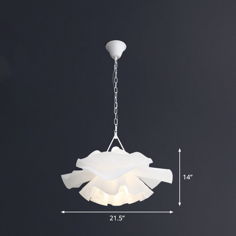 Acrylic Flower Pendant Lighting Minimalist 2-Light Hanging Ceiling Light for Living Room Clearhalo 'Ceiling Lights' 'Modern Pendants' 'Modern' 'Pendant Lights' 'Pendants' Lighting' 2461749