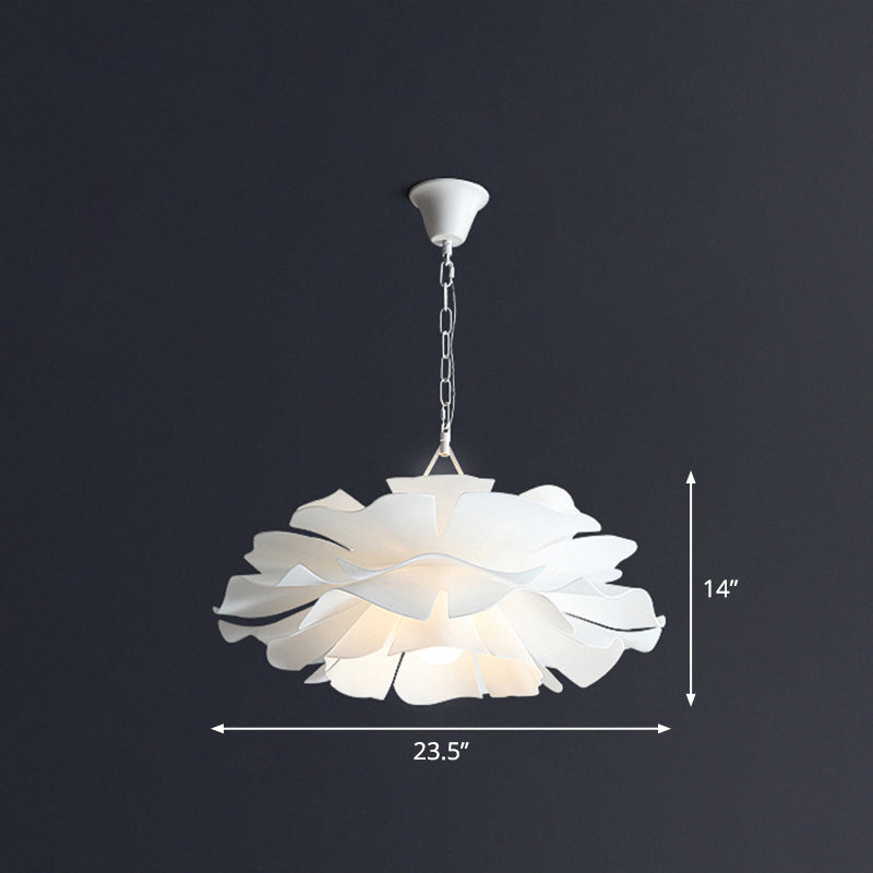 Acrylic Flower Pendant Lighting Minimalist 2-Light Hanging Ceiling Light for Living Room Clearhalo 'Ceiling Lights' 'Modern Pendants' 'Modern' 'Pendant Lights' 'Pendants' Lighting' 2461750