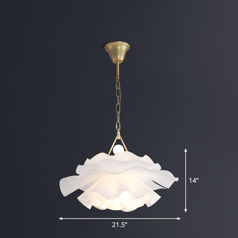 Acrylic Flower Pendant Lighting Minimalist 2-Light Hanging Ceiling Light for Living Room Clearhalo 'Ceiling Lights' 'Modern Pendants' 'Modern' 'Pendant Lights' 'Pendants' Lighting' 2461751