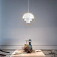 Rollover Quart-Sphere Pendant Lighting Postmodern Metal Single Restaurant Hanging Light White Clearhalo 'Ceiling Lights' 'Modern Pendants' 'Modern' 'Pendant Lights' 'Pendants' Lighting' 2461822