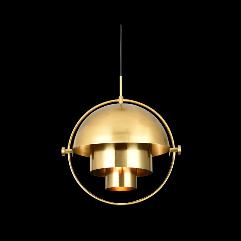 Rollover Quart-Sphere Pendant Lighting Postmodern Metal Single Restaurant Hanging Light Gold Clearhalo 'Ceiling Lights' 'Modern Pendants' 'Modern' 'Pendant Lights' 'Pendants' Lighting' 2461823