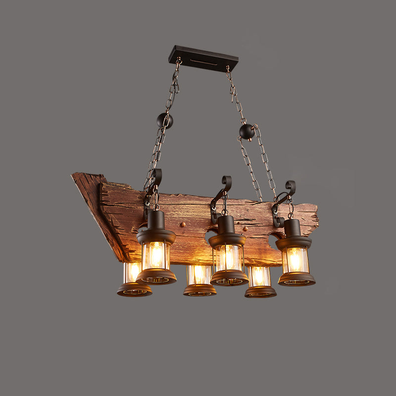 Nautical Style Lantern Chandelier Lamp Wooden Ceiling Pendant Light for Restaurant Wood Boat Clearhalo 'Carpenter Chandeliers' 'Ceiling Lights' 'Chandeliers' 'Industrial Chandeliers' 'Industrial' 'Middle Century Chandeliers' 'Modern' 'Tiffany' Lighting' 2461858