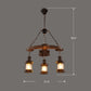 Nautical Style Lantern Chandelier Lamp Wooden Ceiling Pendant Light for Restaurant Clearhalo 'Carpenter Chandeliers' 'Ceiling Lights' 'Chandeliers' 'Industrial Chandeliers' 'Industrial' 'Middle Century Chandeliers' 'Modern' 'Tiffany' Lighting' 2461895
