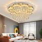 Clear Crystal Flower Ceiling Light Contemporary Chrome LED Flush Light Fixture for Living Room Clearhalo 'Ceiling Lights' 'Close To Ceiling Lights' 'Close to ceiling' 'Flush mount' Lighting' 2461902
