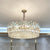 Multi-Layer Round Pendant Chandelier Modern K9 Crystal Hanging Light for Living Room Gold 19.5" Clearhalo 'Ceiling Lights' 'Chandeliers' 'Modern Chandeliers' 'Modern' Lighting' 2462063