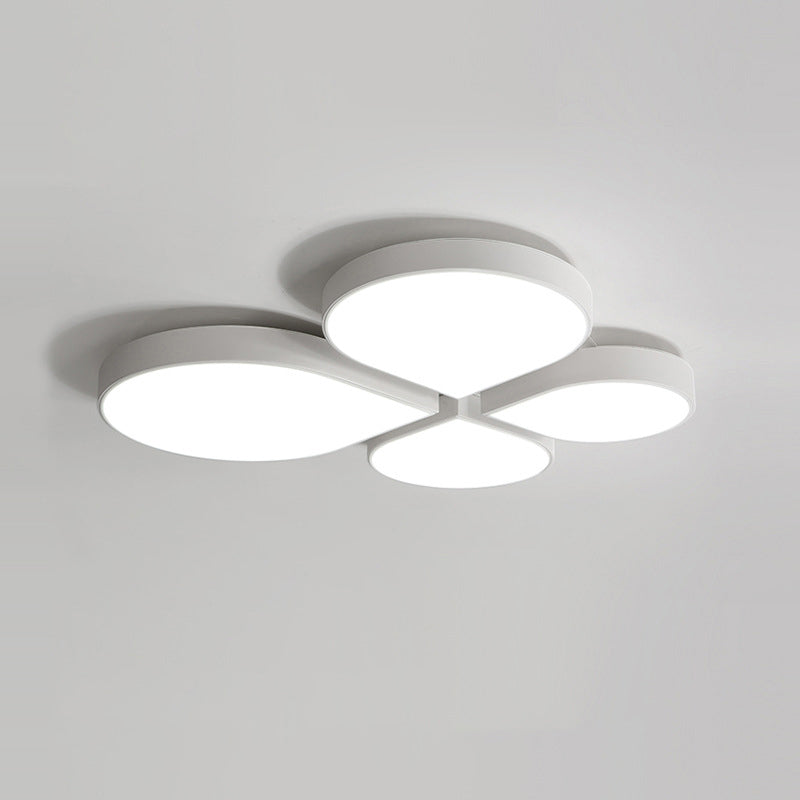 Clover Shaped Foyer LED Ceiling Lamp Acrylic Nordic Style Flush Mount Light Fixture - White - Water Drop - Clearhalo - 'Ceiling Lights' - 'Close To Ceiling Lights' - 'Close to ceiling' - 'Flush mount' - Lighting' - 2462079