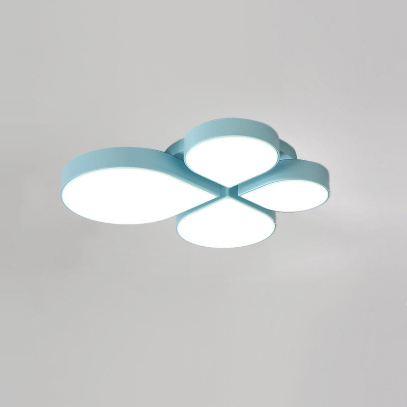 Clover Shaped Foyer LED Ceiling Lamp Acrylic Nordic Style Flush Mount Light Fixture - Blue - Water Drop - Clearhalo - 'Ceiling Lights' - 'Close To Ceiling Lights' - 'Close to ceiling' - 'Flush mount' - Lighting' - 2462084