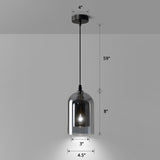 Dual Cloche Shaped Pendant Light Postmodern Blown Glass 1 Head Bedroom Suspension Light Clearhalo 'Ceiling Lights' 'Glass shade' 'Glass' 'Modern Pendants' 'Modern' 'Pendant Lights' 'Pendants' Lighting' 2462179