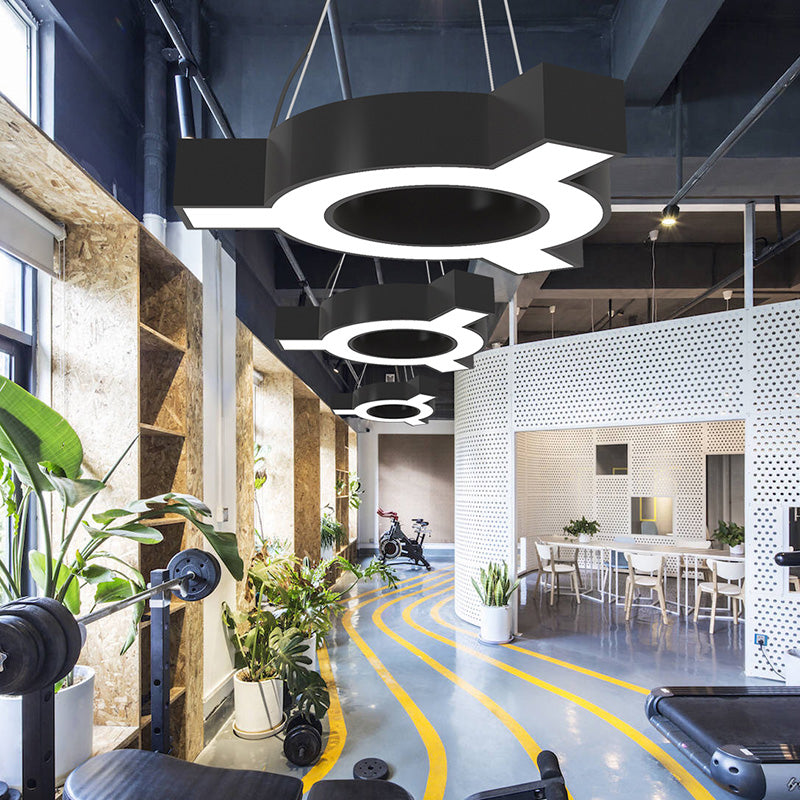 Molecular LED Hanging Lamp Modernism Metal Suspension Pendant Light for Gymnasium Clearhalo 'Ceiling Lights' 'Modern Pendants' 'Modern' 'Pendant Lights' 'Pendants' Lighting' 2462328