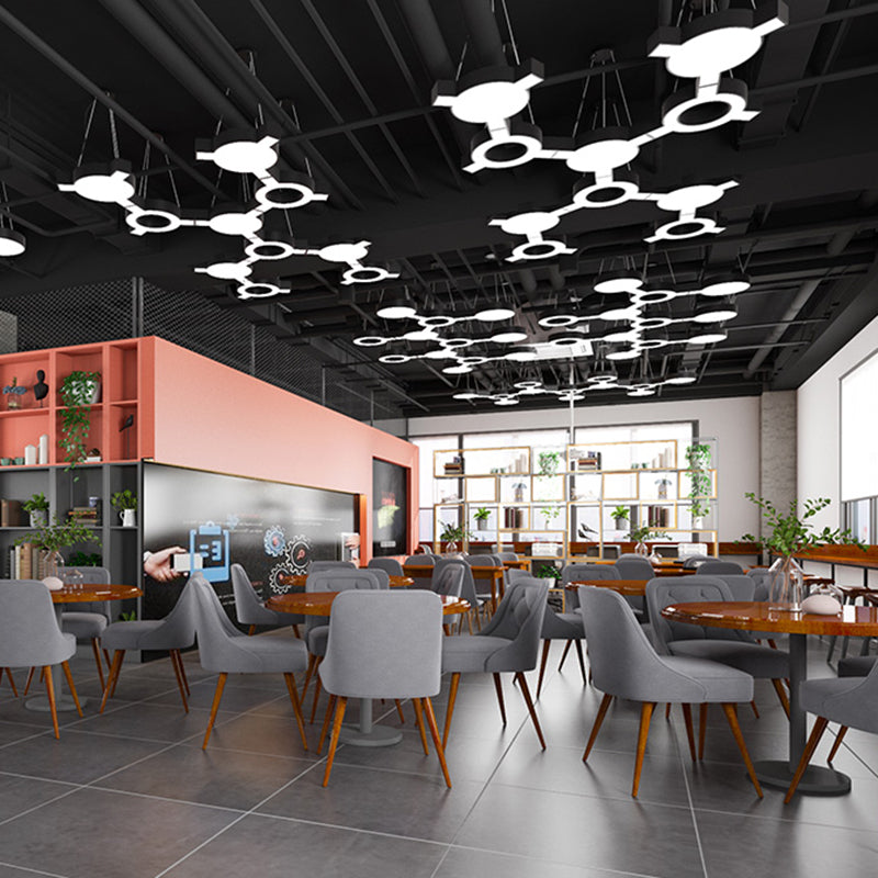 Molecular LED Hanging Lamp Modernism Metal Suspension Pendant Light for Gymnasium Clearhalo 'Ceiling Lights' 'Modern Pendants' 'Modern' 'Pendant Lights' 'Pendants' Lighting' 2462331
