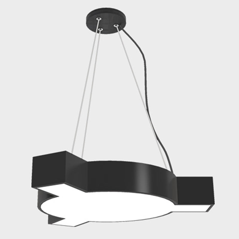 Molecular LED Hanging Lamp Modernism Metal Suspension Pendant Light for Gymnasium Gloss Black Not Hollow Clearhalo 'Ceiling Lights' 'Modern Pendants' 'Modern' 'Pendant Lights' 'Pendants' Lighting' 2462332