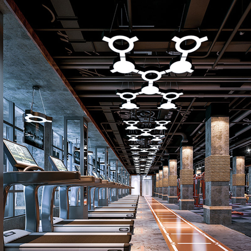Molecular LED Hanging Lamp Modernism Metal Suspension Pendant Light for Gymnasium Clearhalo 'Ceiling Lights' 'Modern Pendants' 'Modern' 'Pendant Lights' 'Pendants' Lighting' 2462335