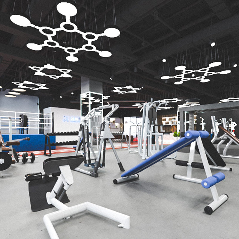 Molecular LED Hanging Lamp Modernism Metal Suspension Pendant Light for Gymnasium Clearhalo 'Ceiling Lights' 'Modern Pendants' 'Modern' 'Pendant Lights' 'Pendants' Lighting' 2462336