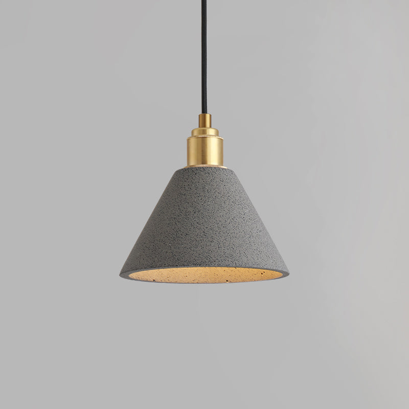 Concrete Conical Pendant Light Fixture Minimalist 1 Head Ceiling Suspension Lamp Clearhalo 'Ceiling Lights' 'Modern Pendants' 'Modern' 'Pendant Lights' 'Pendants' Lighting' 2462346