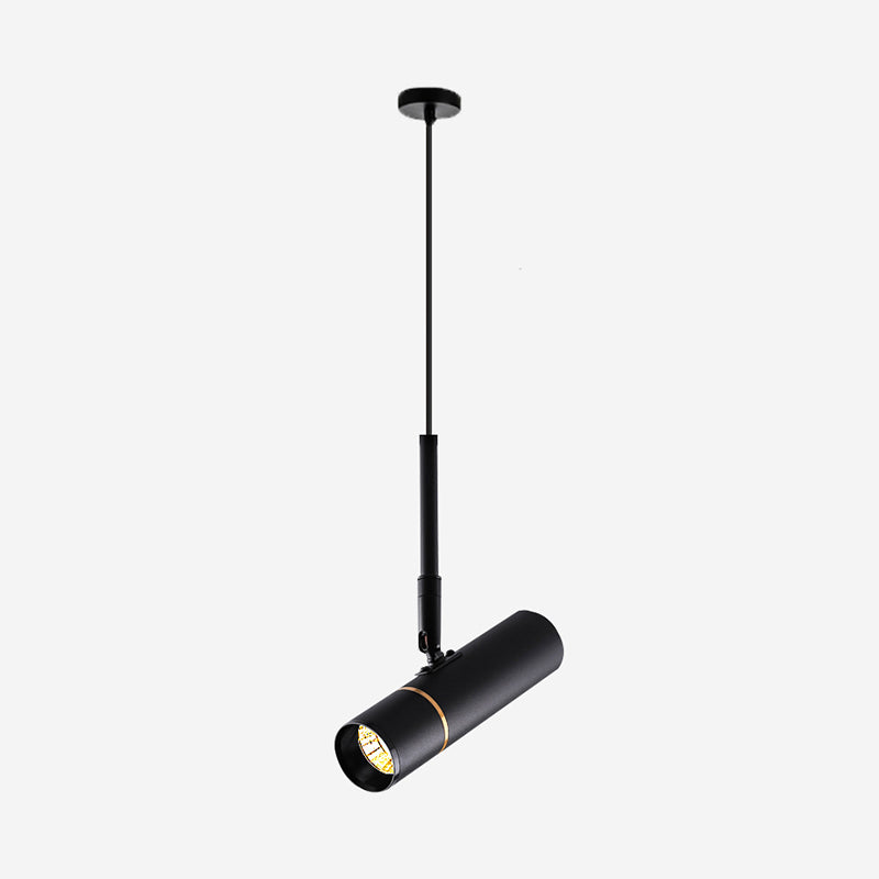 Simplicity Tube LED Hanging Lamp Metal Bedside Suspension Pendant Light in Black Black Polygon Clearhalo 'Ceiling Lights' 'Modern Pendants' 'Modern' 'Pendant Lights' 'Pendants' Lighting' 2462359