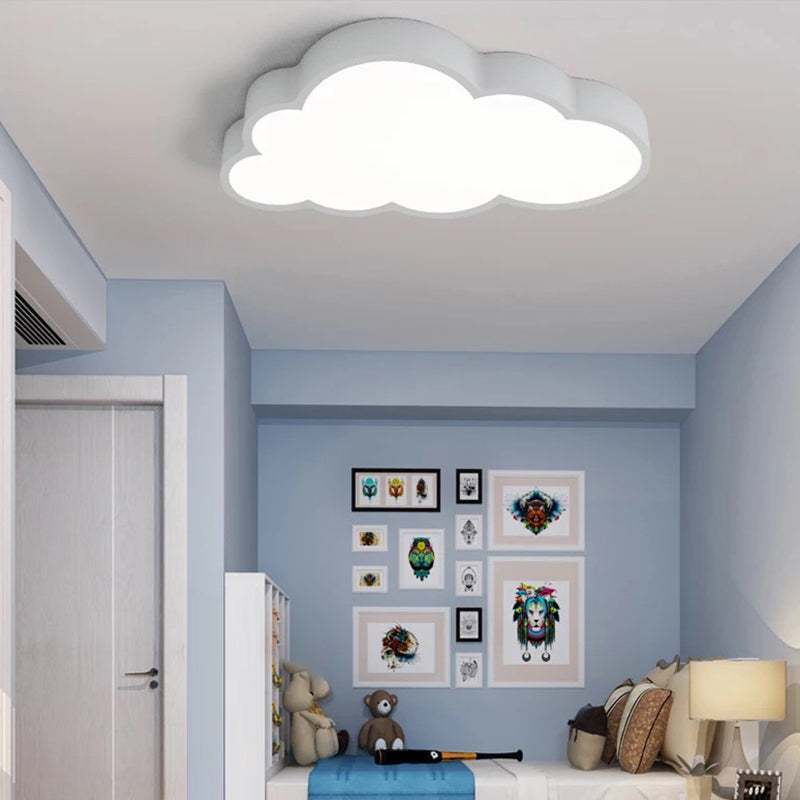 Acrylic Cloud Flushmount Ceiling Lamp Cartoon LED Flush Mount Light Fixture for Kids Room Clearhalo 'Ceiling Lights' 'Close To Ceiling Lights' 'Close to ceiling' 'Flush mount' Lighting' 2462397