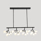 Glowworm Island Lighting Fixture Simplicity Acrylic 36 Bulbs Dining Room Ceiling Light Black Clearhalo 'Ceiling Lights' 'Island Lights' Lighting' 2462429