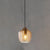Wavy Glass Shaded Hanging Lamp Nordic Style Single Pendant Ceiling Light for Dining Room Cognac Barrel Clearhalo 'Ceiling Lights' 'Chandeliers' 'Glass shade' 'Glass' 'Modern Pendants' 'Modern' 'Pendant Lights' 'Pendants' Lighting' 2462439