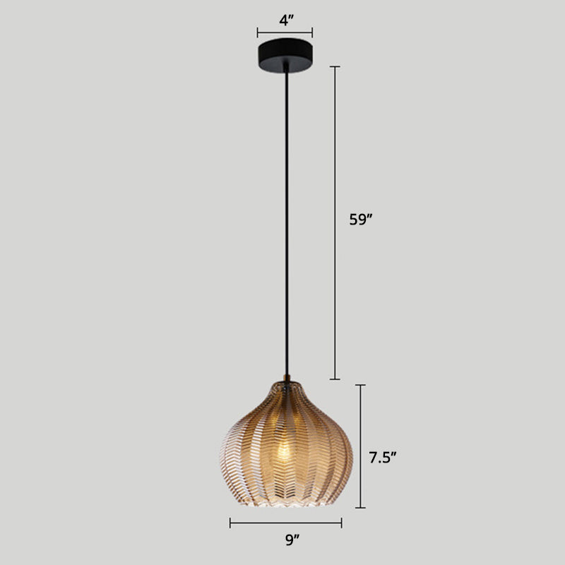 Wavy Glass Shaded Hanging Lamp Nordic Style Single Pendant Ceiling Light for Dining Room Clearhalo 'Ceiling Lights' 'Chandeliers' 'Glass shade' 'Glass' 'Modern Pendants' 'Modern' 'Pendant Lights' 'Pendants' Lighting' 2462452